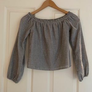 Brandy Melville pinstripe long sleeve blouse